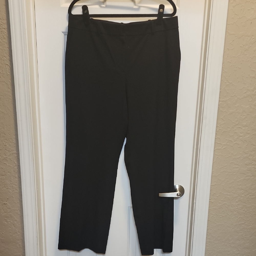 Ann Taylor Classic Black Straight Leg Pants Kate Fit sz 14